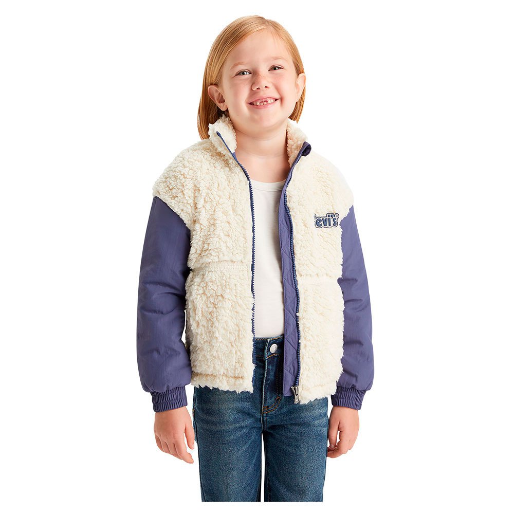 

Куртка Levi´s Boxy Fit Sherpa Kids, бежевый