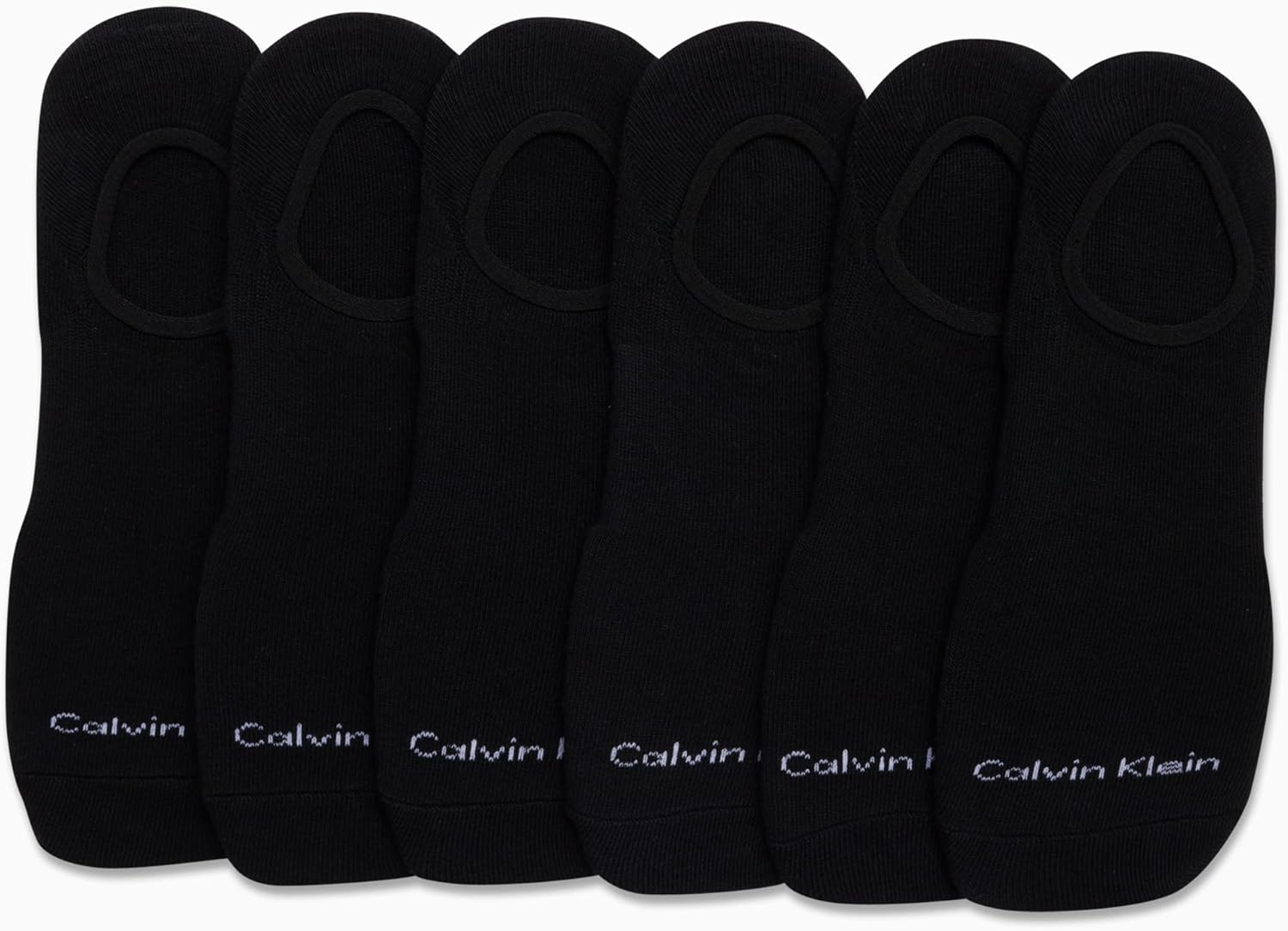 Мужские носки Calvin Klein Liner, 6 пар, мягкие, нескользящие, непромокаемые, с кроссовками, ультракороткие, для мужчин (7-12), Black — фото 3