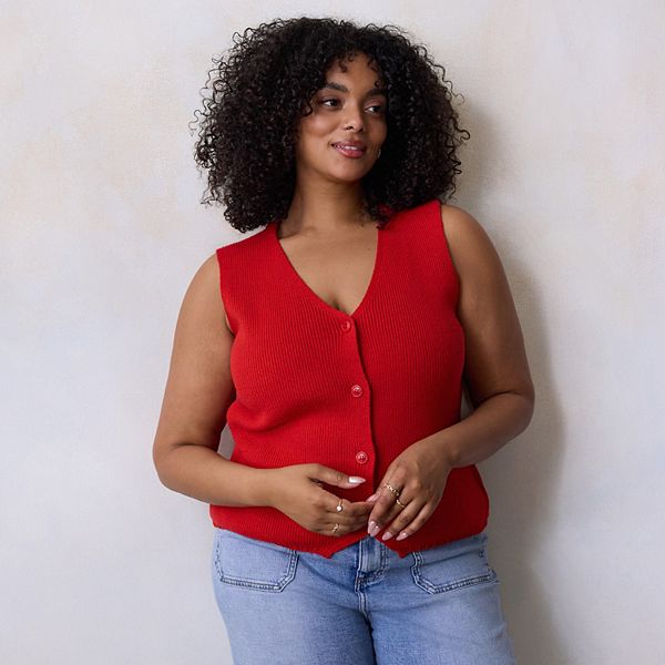 

Топ-жилет на пуговицах Plus size Lc Lauren Conrad