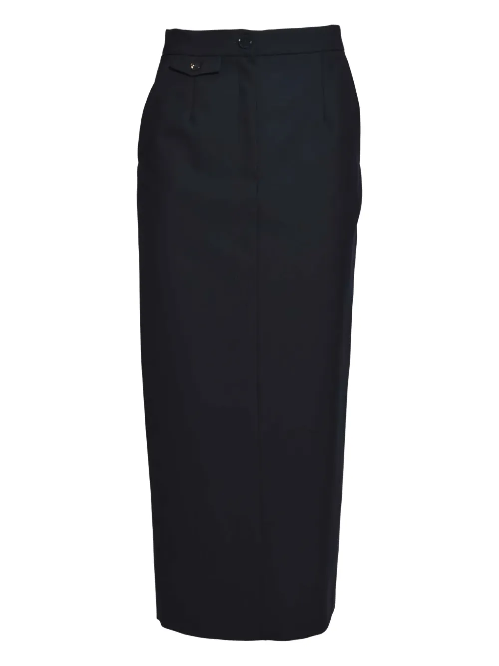 

Миди-юбка с карманом на пуговице Solotre, синий