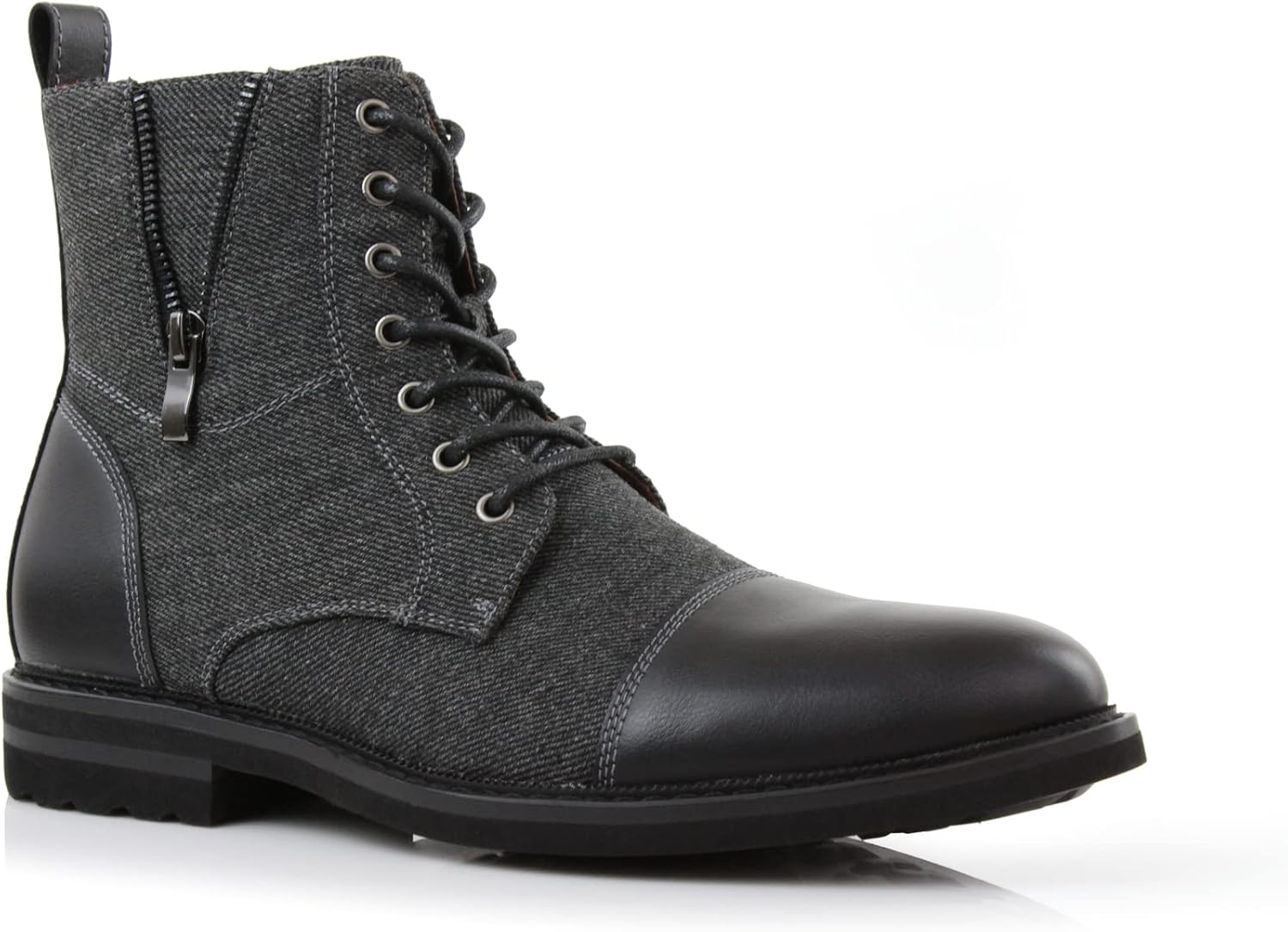 

Мужские повседневные ботинки с круглым носком Ferro Aldo Reid MFA808561B, мотоботинки с молнией, черный