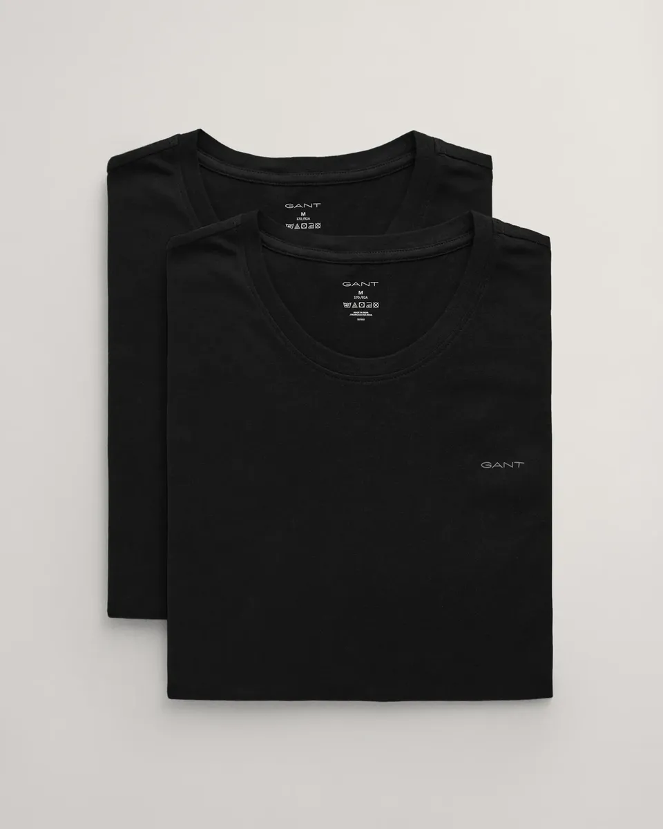 

Футболка Gant "C-NECK T-SHIRT 2-PACK", изготовлена ​​из особо мягкого материала, черный