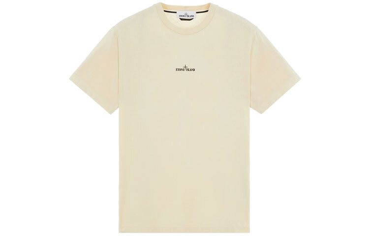 Футболка мужская бежевая Stone Island, цвет Apricot Cream — фото 2