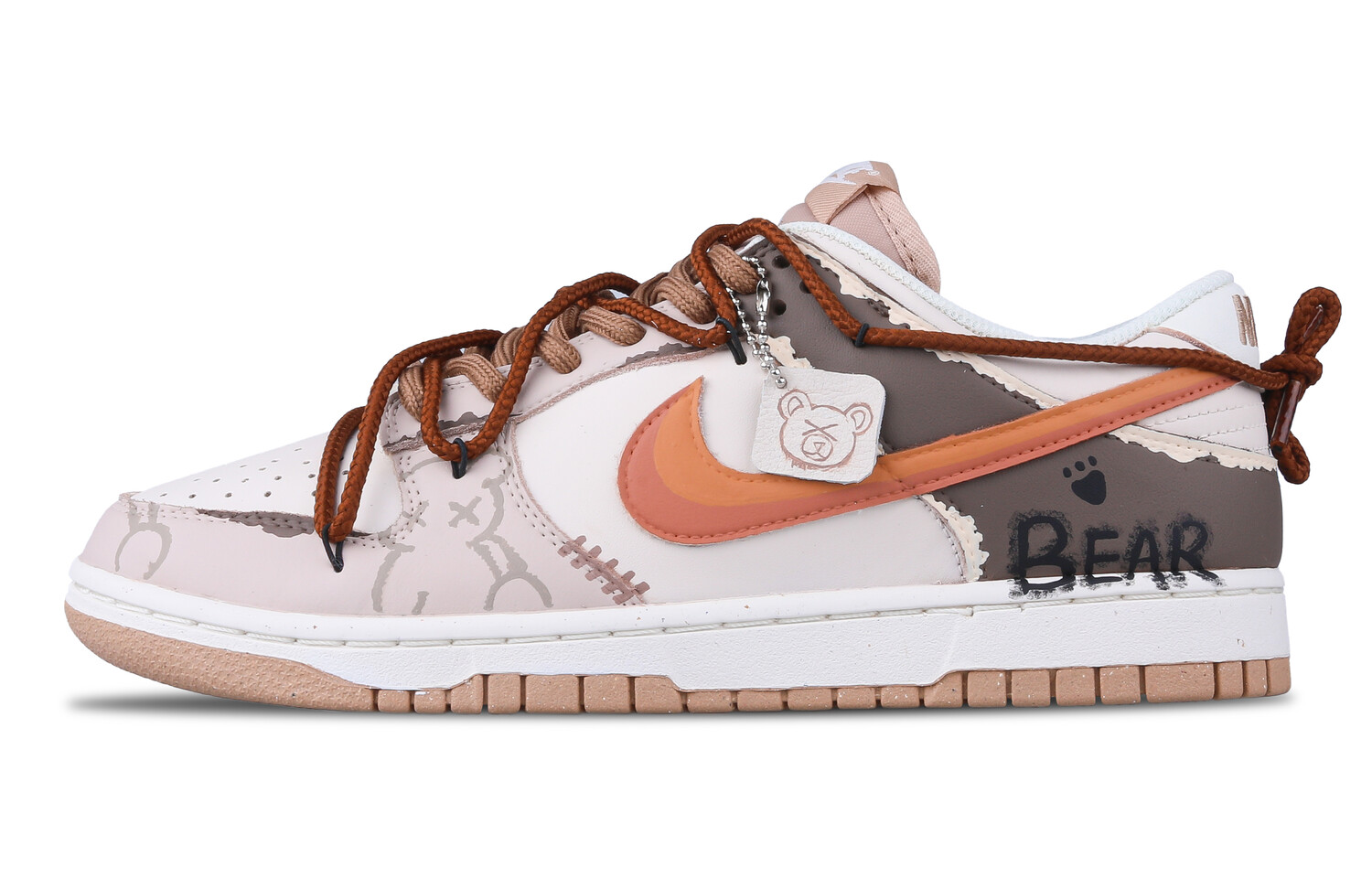 

Кроссовки для скейтбординга Dunk женские, низкие, коричневый Nike