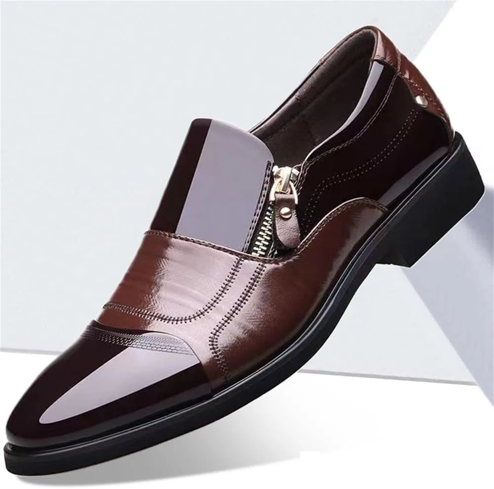 Лоферы мужские, Oxfords, нарядные, коричневые Abborora — фото 2