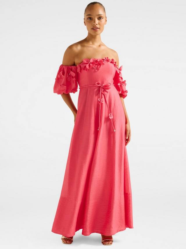 

Платье миди Cora с цветочной аппликацией Forever New, Bright Pink