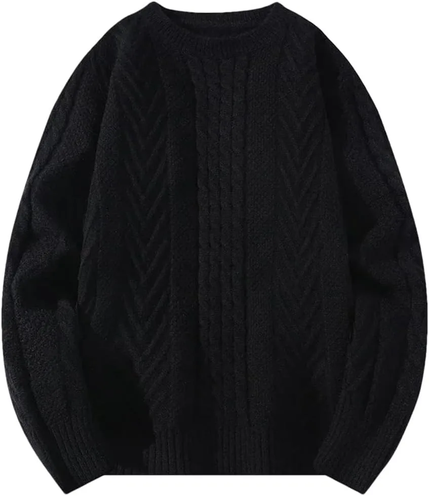 

Мужской свитер с круглым вырезом и яркой резинкой