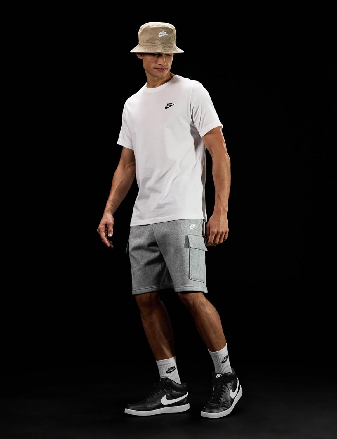 Мужские кроссовки Nike Court Vision Mid Next Nature, белый/черный — фото 3