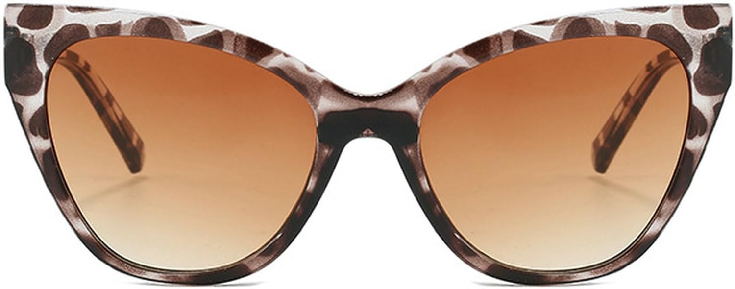 

Винтажные солнцезащитные очки «кошачий глаз» для женщин, дизайнерские ретро-очки в стиле 90-х, большие солнцезащитные очки, модные очки для вождения mincl, Gray Leopard Brown