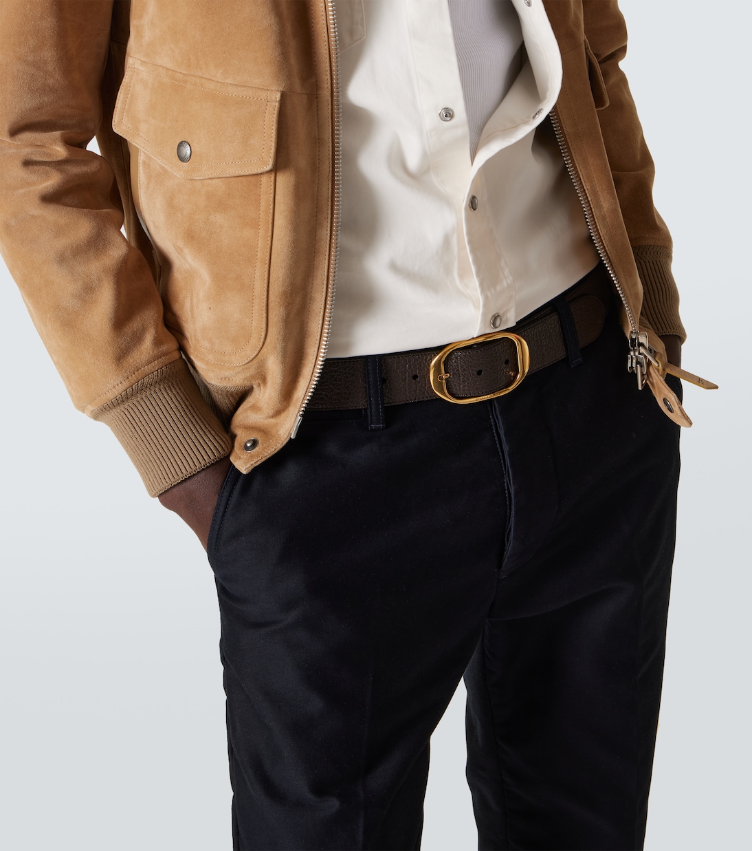 

Кожаный ремень Tom Ford, коричневый