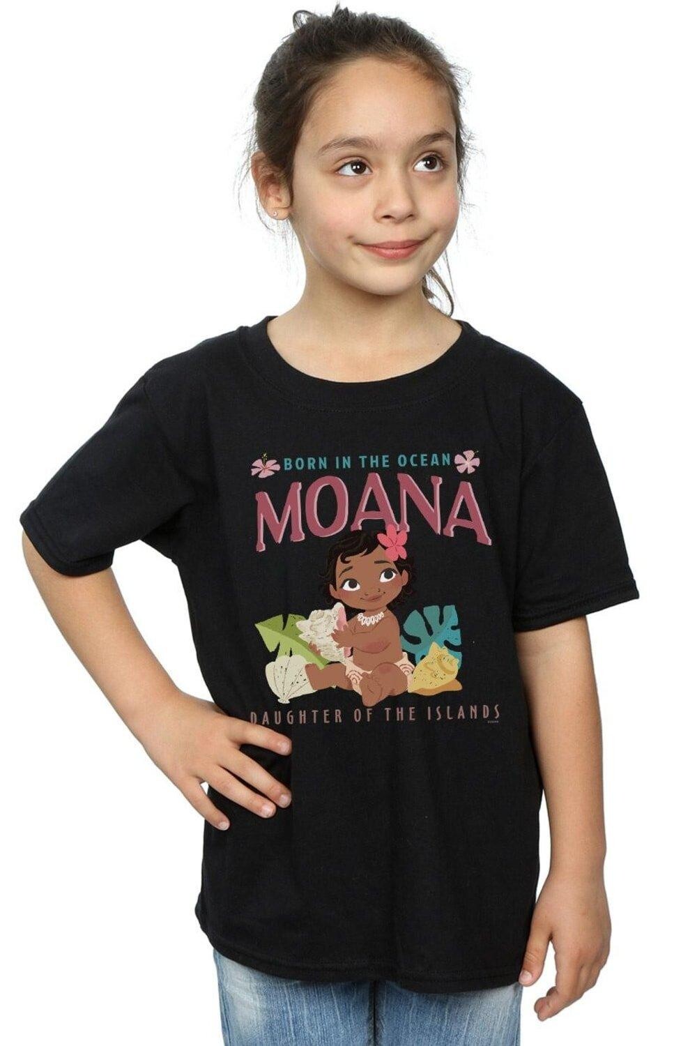 

Хлопковая футболка «Моана, рожденная в океане» Disney, черный