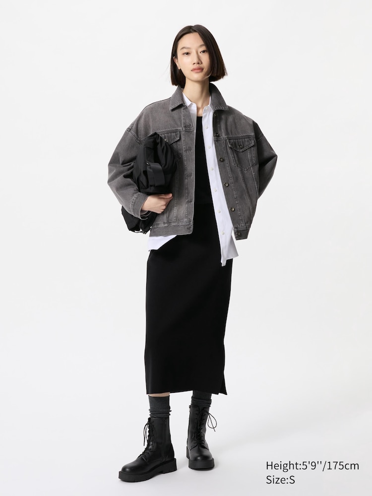 

Юбка из хлопковой смеси Uniqlo, цвет 09 черный