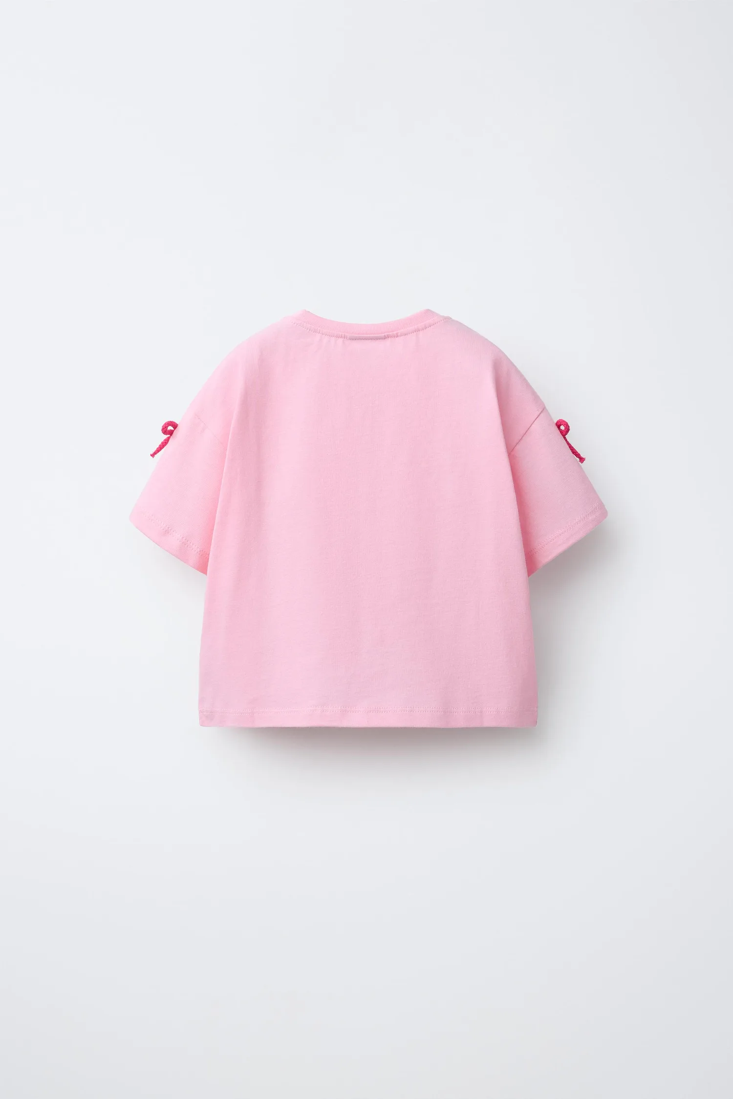 Футболка с вязаным цветком Zara, розовый — фото 2
