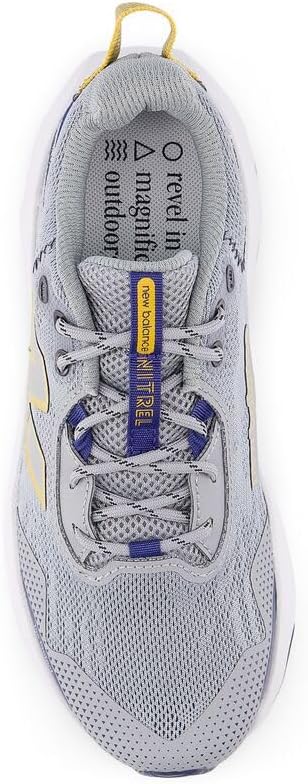 Детские кроссовки New Balance Dynasoft Nitrel V6 на шнуровке (унисекс), синий/серый/золотой — фото 4