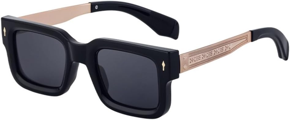 

MUTYNE Классические роскошные квадратные солнцезащитные очки для женщин и мужчин, винтажные солнцезащитные очки в стиле стимпанк, маленькая оправа, очки для вождения, Gold Black Black