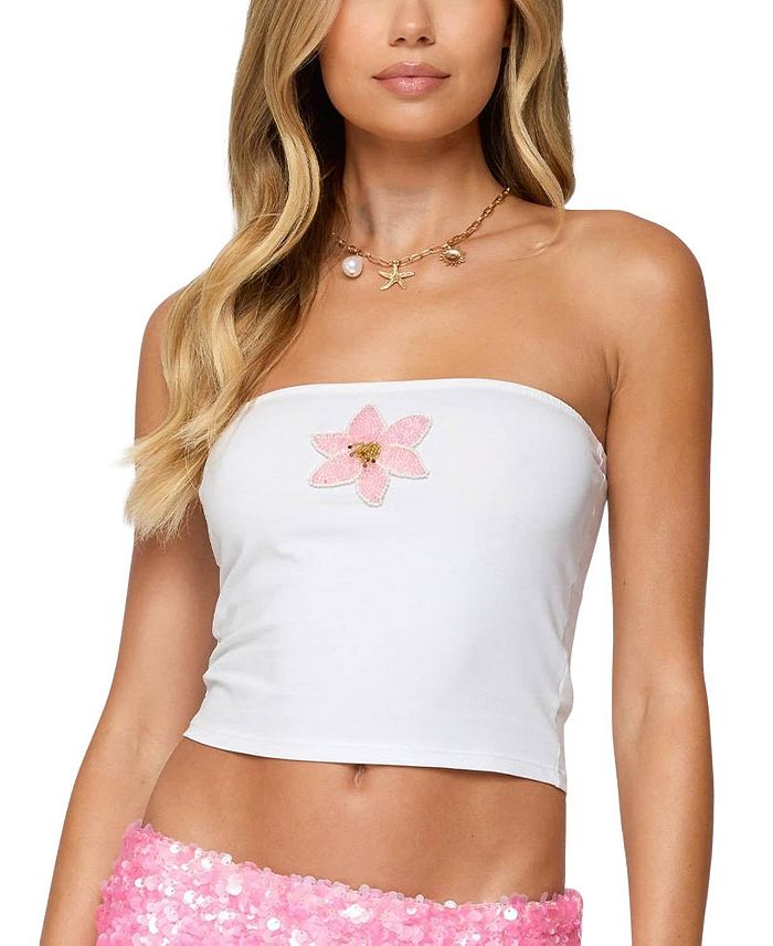 

Лиф-труба Luli с цветочным бисером Edikted, белый