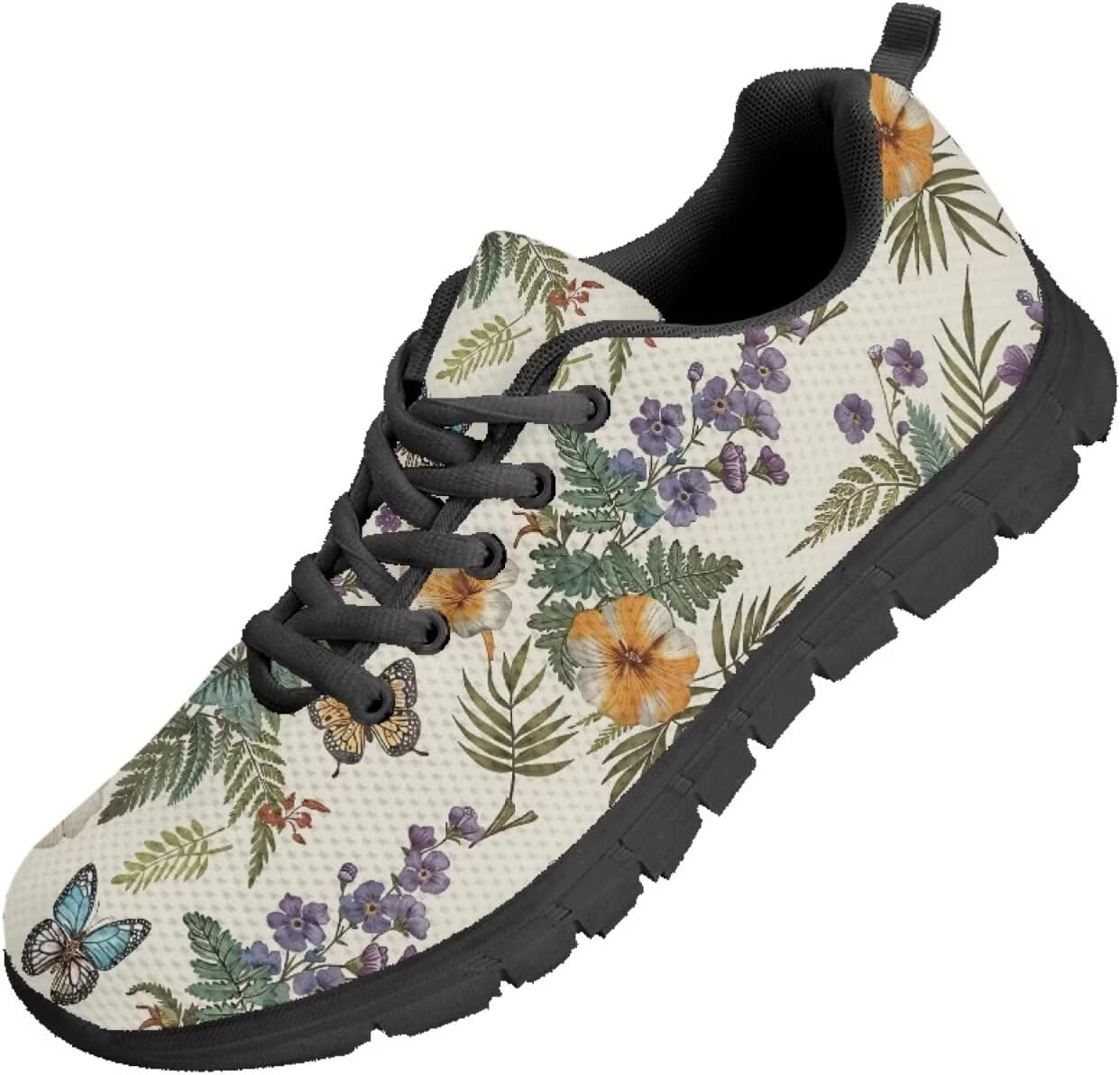 

Funnydude Забавные кроссовки с принтом для мужчин, весенние прогулочные кроссовки, повседневные теннисные туфли, дышащие кроссовки из сетки, Butterfly a