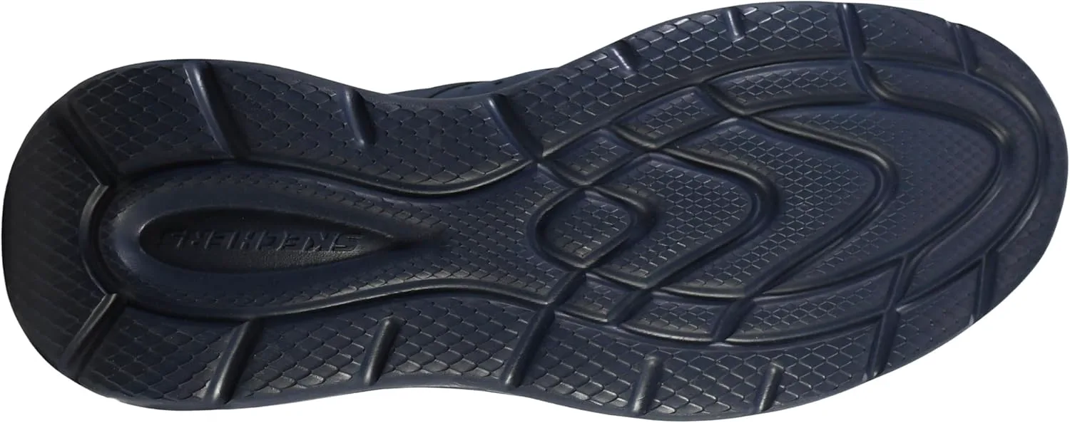 Мужские слипоны Skechers Streetwear Garner - Newick с низким профилем и шнуровкой на резинке, темно-синий — фото 4