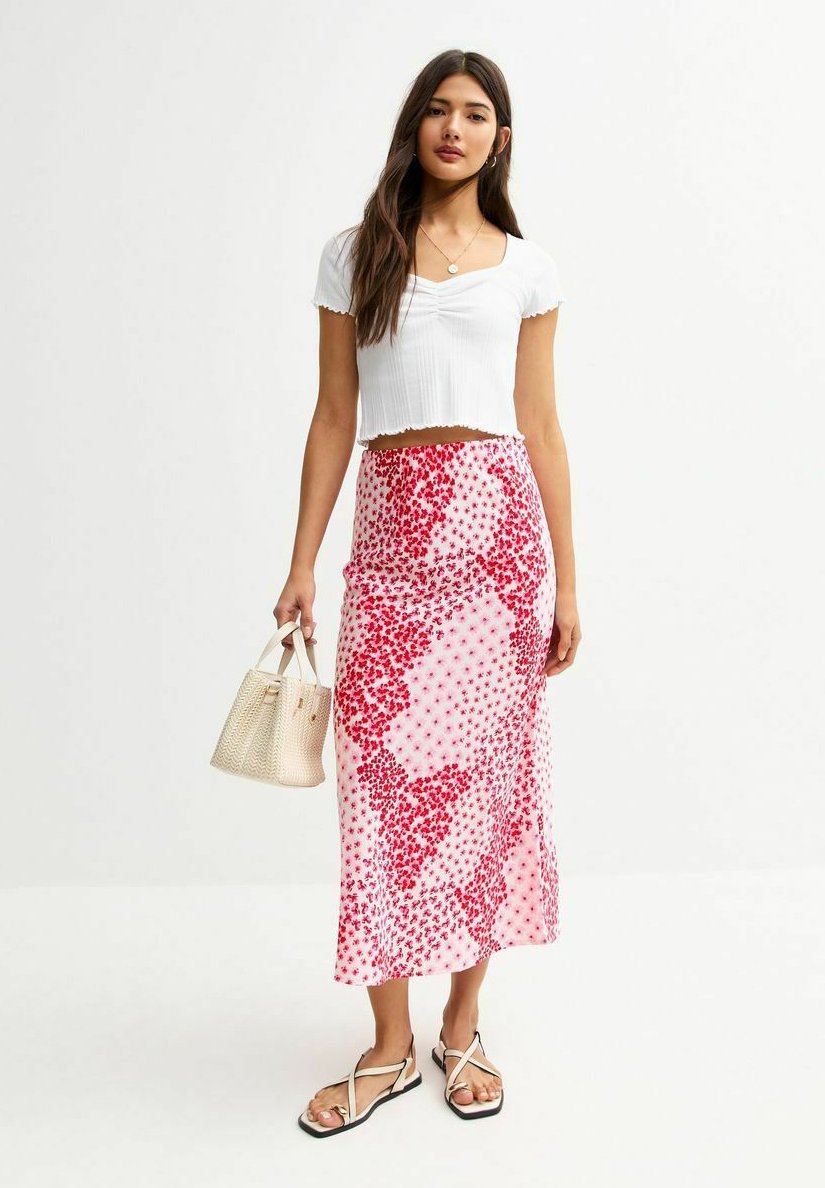 

Юбка А-силуэта FLORAL PRINT MIDI New Look, цвет Pink Pattern