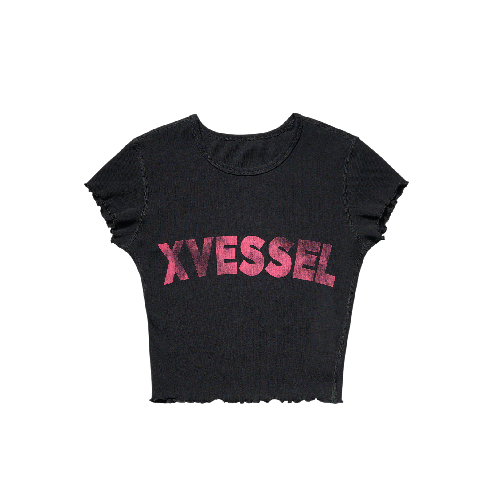 

VESSEL Футболка с рукавом дроп-шолдер Женская Черная XVESSEL