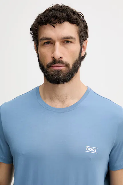Футболка хлопковая TShirtRN BOSS, синий — фото 3