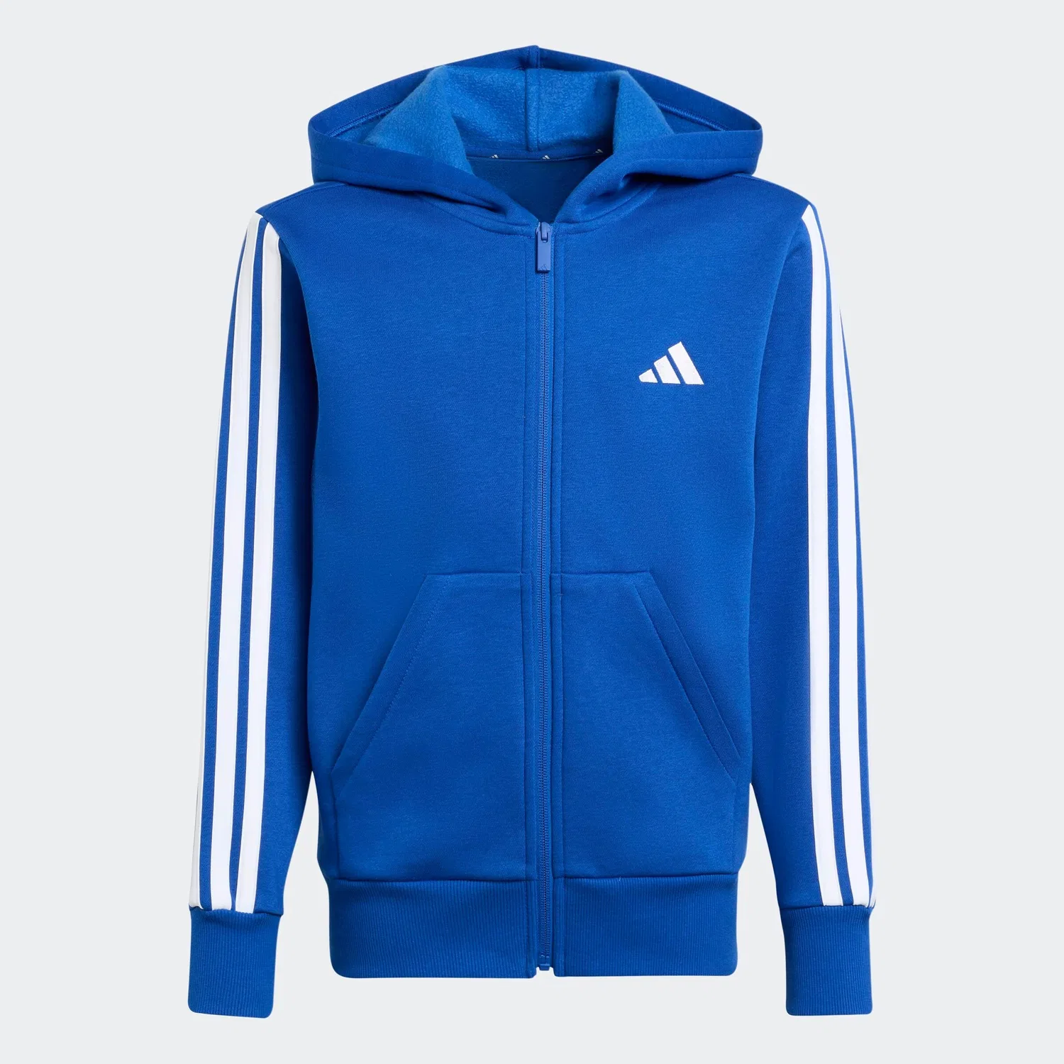 Толстовка на молнии Adidas Sportswear Essentioals синего цвета — фото 2