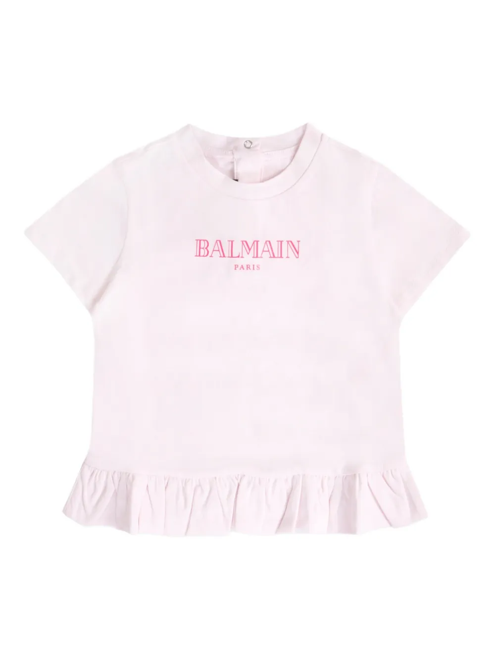 

Футболка из органического хлопка Balmain Kids, розовый
