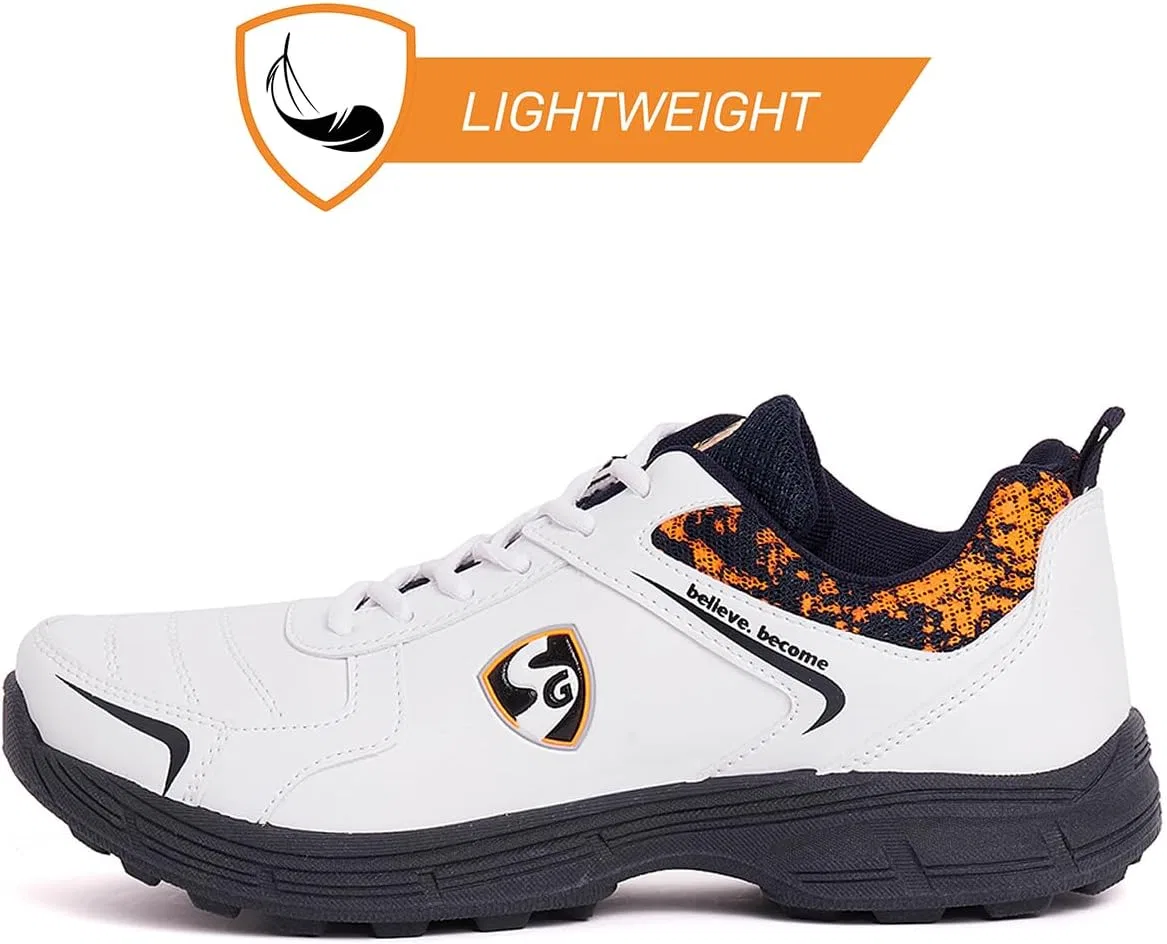 Крикетные кроссовки SG Prokick Spinner, 2-Wht Navy Orange — фото 2