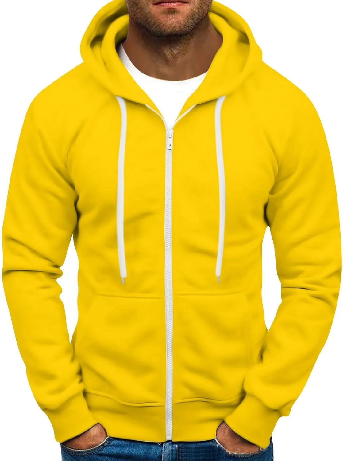 

GOFULY Zip Up Hoodie мужская модная флисовая толстовка больших размеров зимняя куртка