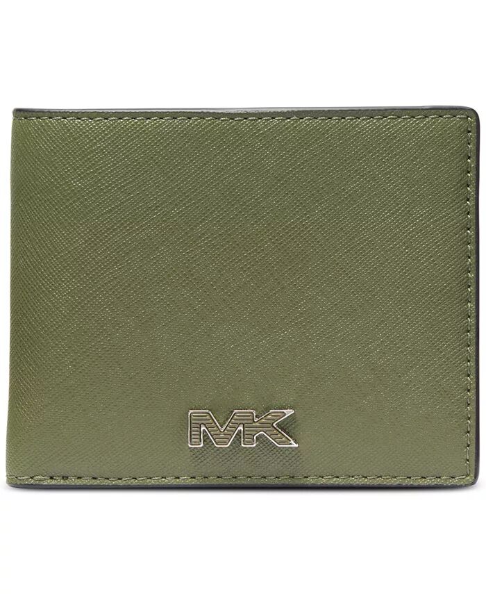 

Мужской тонкий складной кошелек с логотипом Michael Kors, зеленый