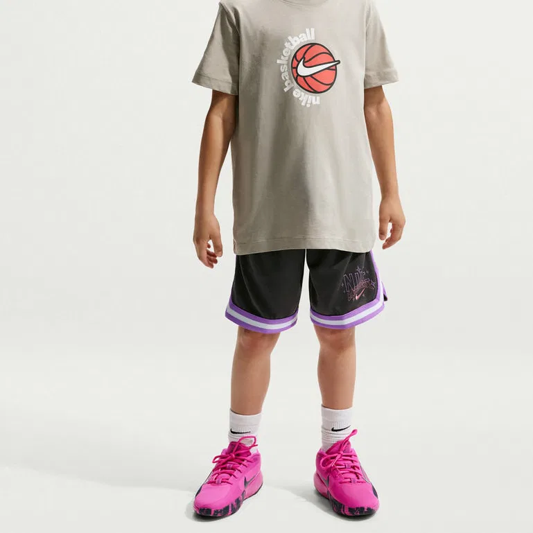 Шорты B DF DNA 24SHORT 8IN HBR Kids' Nike, Black/Purple — фото 3