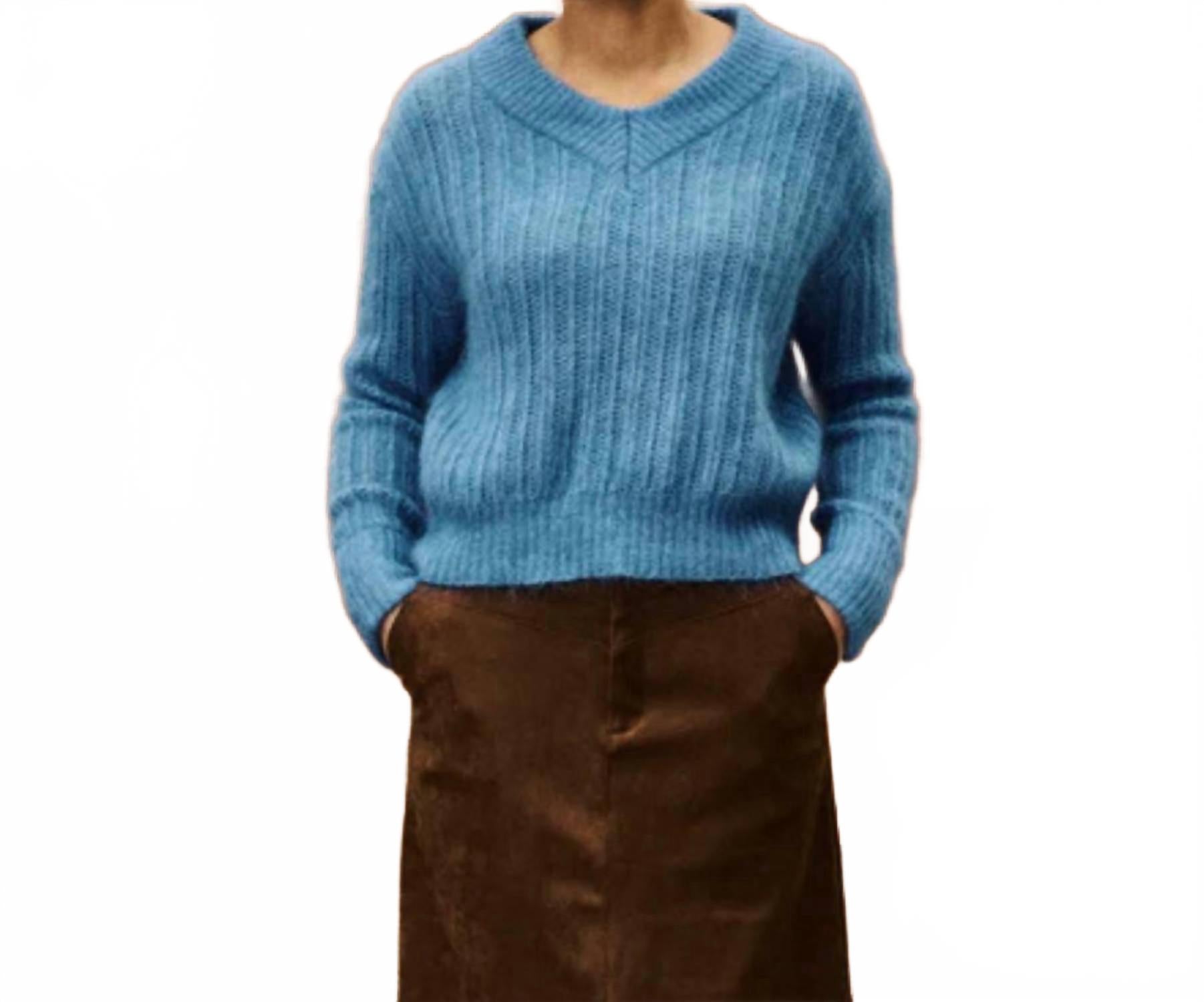 

Женский свитер Myosotis в цвете «джинсовый» FRNCH, bleu jean