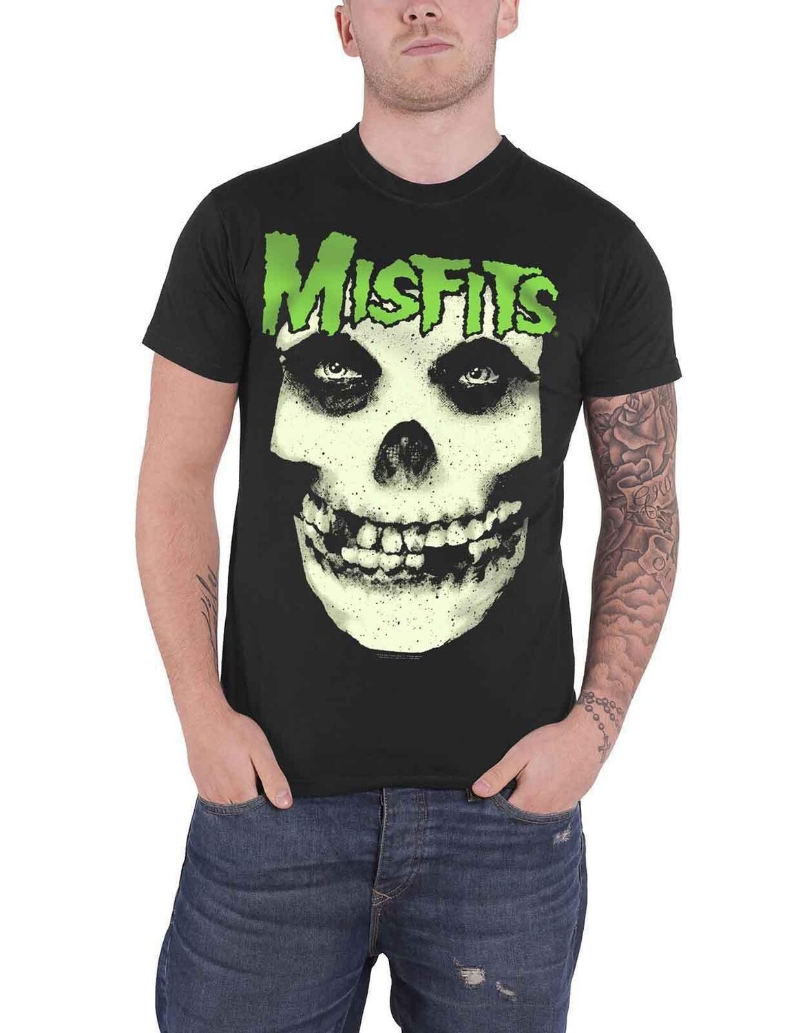 

Светящаяся в темноте футболка Jarek Skull Misfits, черный