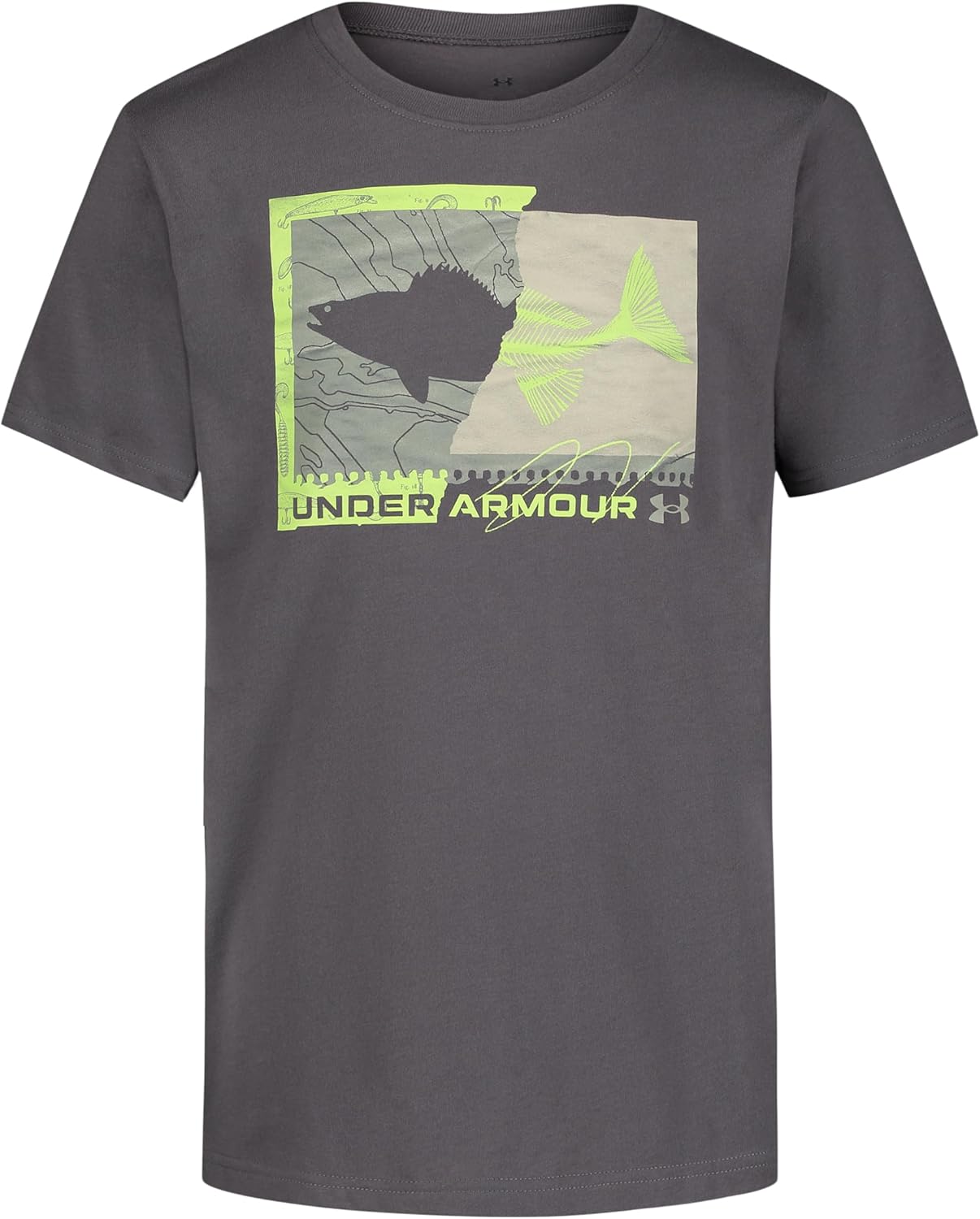 

Футболка Under Armour для мальчиков, круглый вырез, легкая и дышащая, Castlerock Walley