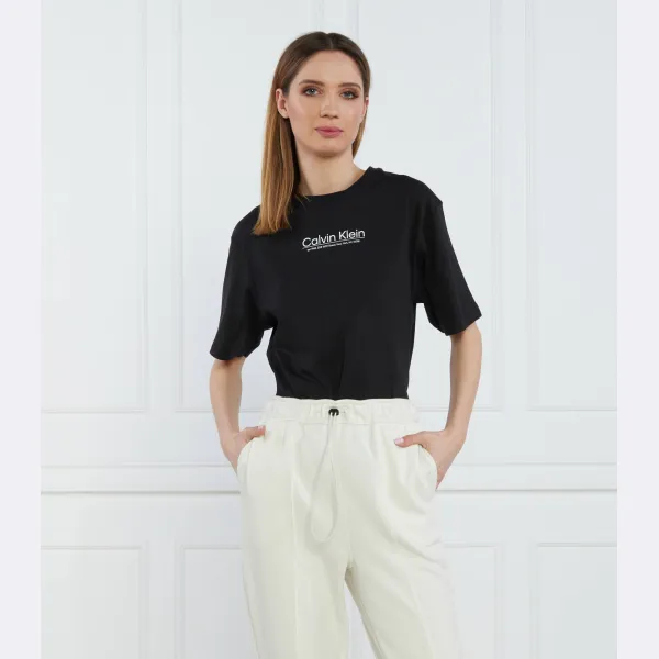 Футболка стандартного кроя с графическим логотипом и логотипом Calvin Klein, черный — фото 2