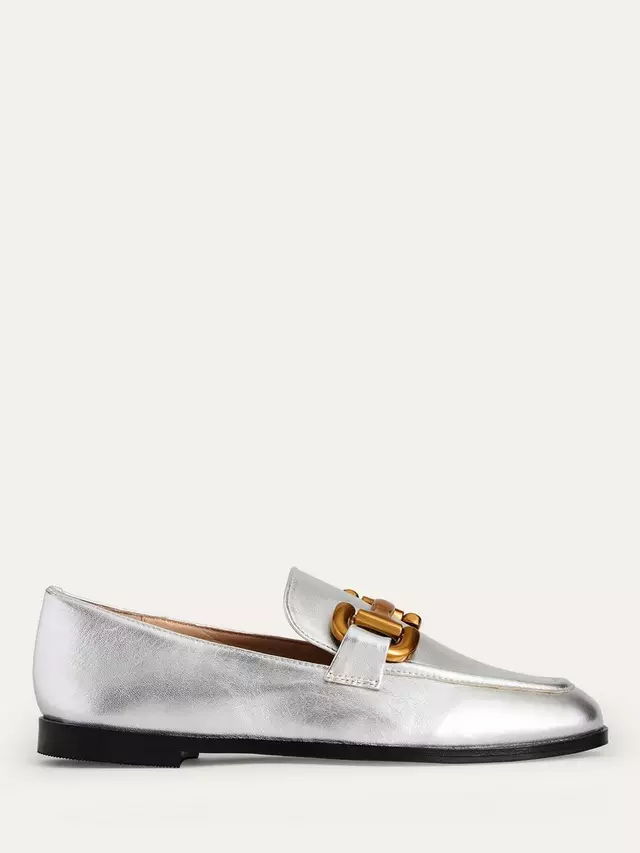 

Лоферы Boden Iris Snaffle Trim Leather, серебряный
