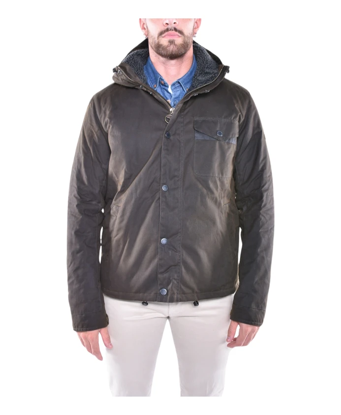 

Кевларовая вощеная куртка с капюшоном Barbour, зеленый