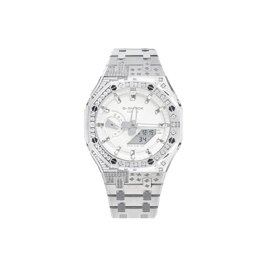 

CASIO Ретрофит серия silver wing armor кварцевый механизм часы унисекс белый циферблат