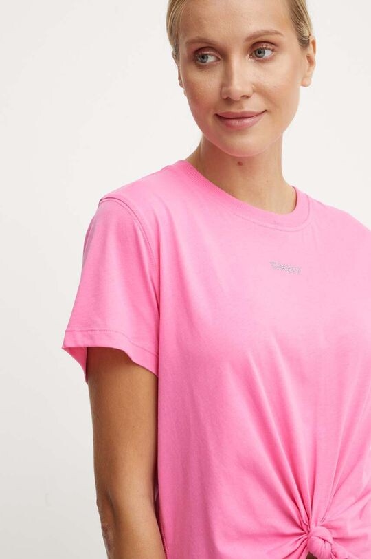 

Хлопковая футболка Dkny, розовый