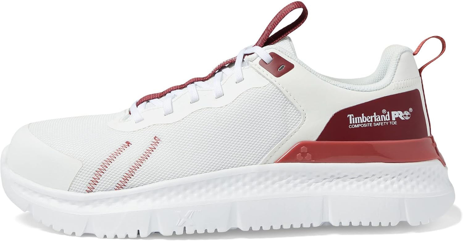 Timberland PRO мужские ботинки Setra с композитным защитным носком, Cream/Cranberry — фото 4