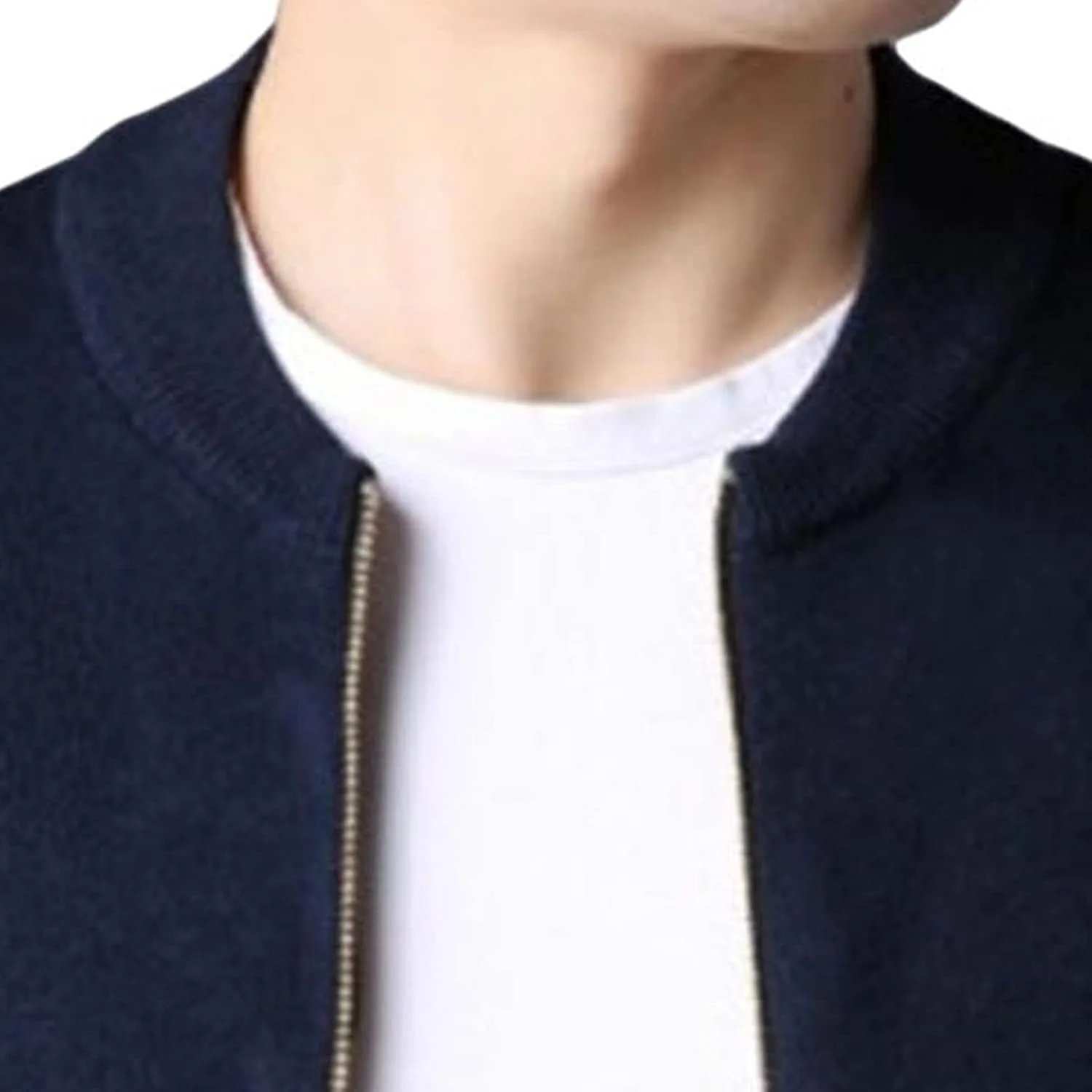 Мужской кардиган на молнии Slim Fit с кабельной вязкой и карманами — фото 4
