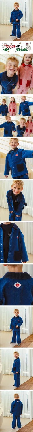 Детская синяя вельветовая куртка Bb Heart от Belita&Boys — фото 2