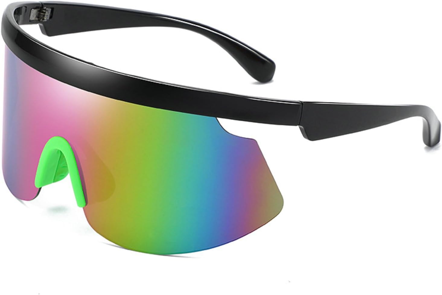 

Модные солнцезащитные очки большого размера для женщин и мужчин, стильные солнцезащитные очки-щитки с защитой от УФ-излучения UV400, обтекаемой формы, N45 mincl, Purple