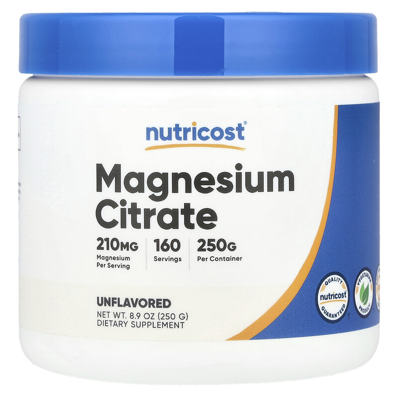 

Nutricost, Цитрат магния, без добавок, 250 г (8,9 унции)