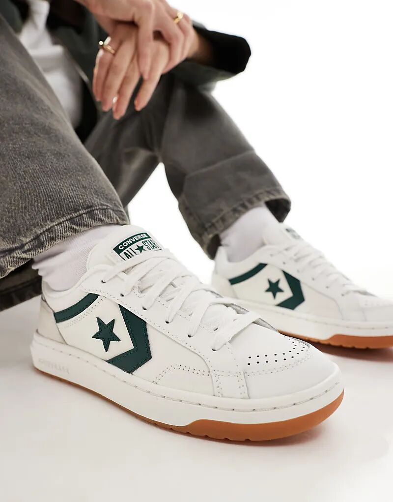 

Кроссовки Pro Blaze Classic Ox в кремово-белом и зеленом цвете с резиновой подошвой Converse