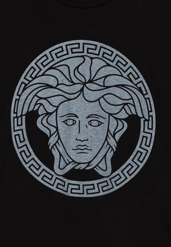 Футболка унисекс с принтом "греческая медуза" Versace, Black — фото 3