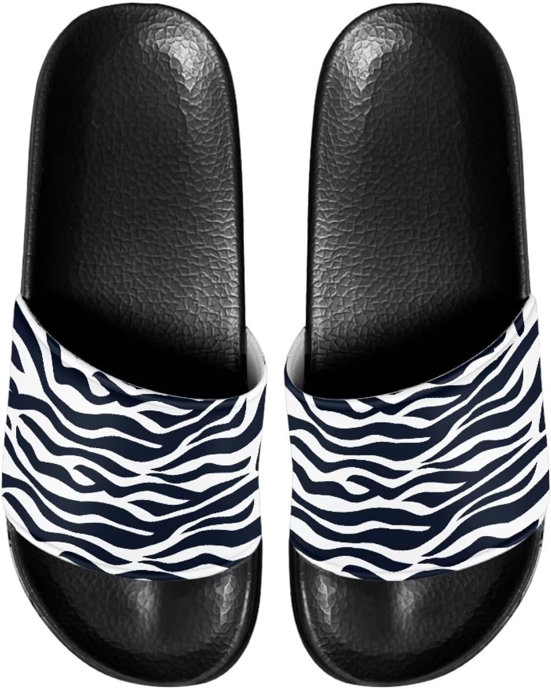 

Унисекс тапочки Mumeson, домашняя обувь, летние нескользящие пляжные сандалии, легкие тапочки для дома и улицы, размеры США 5-11, Zebra Stripes