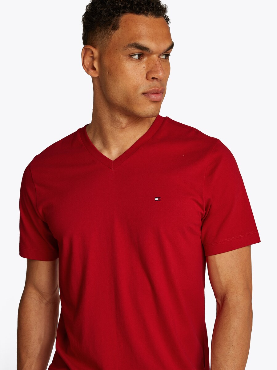 Рубашка TOMMY HILFIGER ESSENTIAL, темно-красный — фото 4