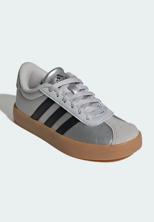 Детские кроссовки vl court 3.0 Adidas Sportswear, Silver Metallic Core Black Light Solid Grey — фото 2