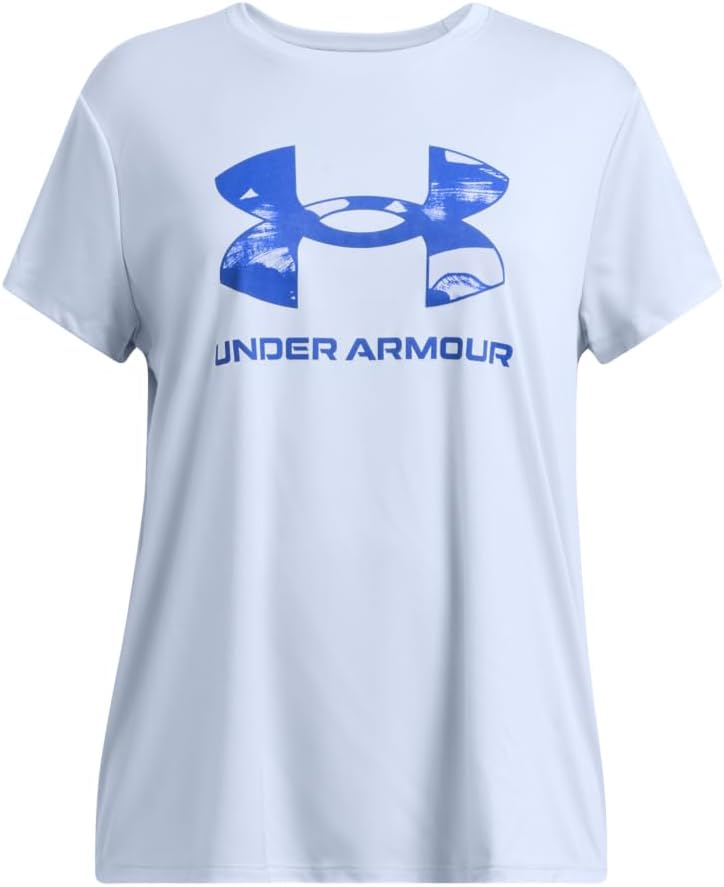 

Футболка Under Armour Girls с короткими рукавами и большим логотипом Tech Print, (464) Nimbus Blue/Tech Blue, Синий, Футболка Under Armour Girls с короткими рукавами и большим логотипом Tech Print, (464) Nimbus Blue/Tech Blue